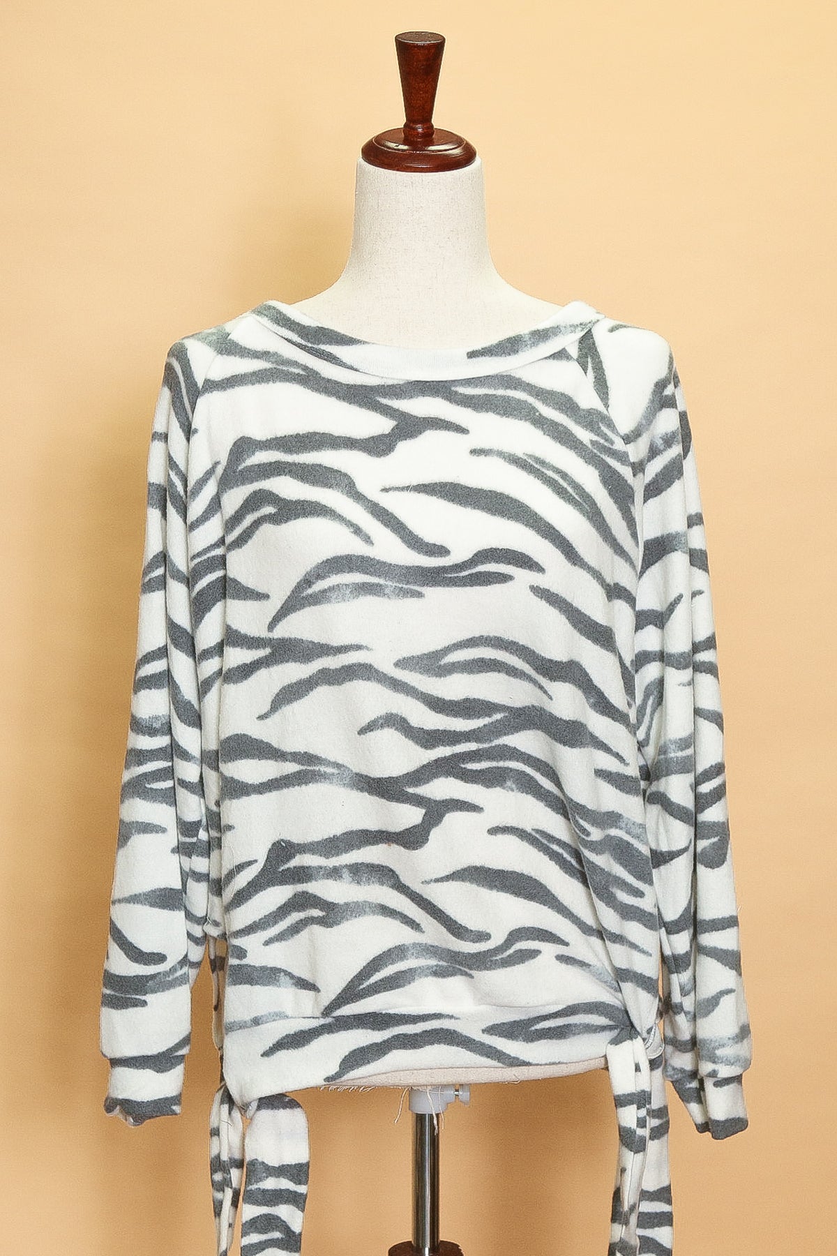 Tiger and Zebra Printed Home Long Sleeved Two-piece Set