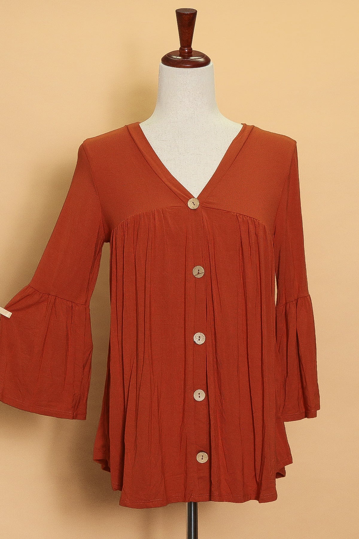 Pumpkin Button Down Blouse (7pc)