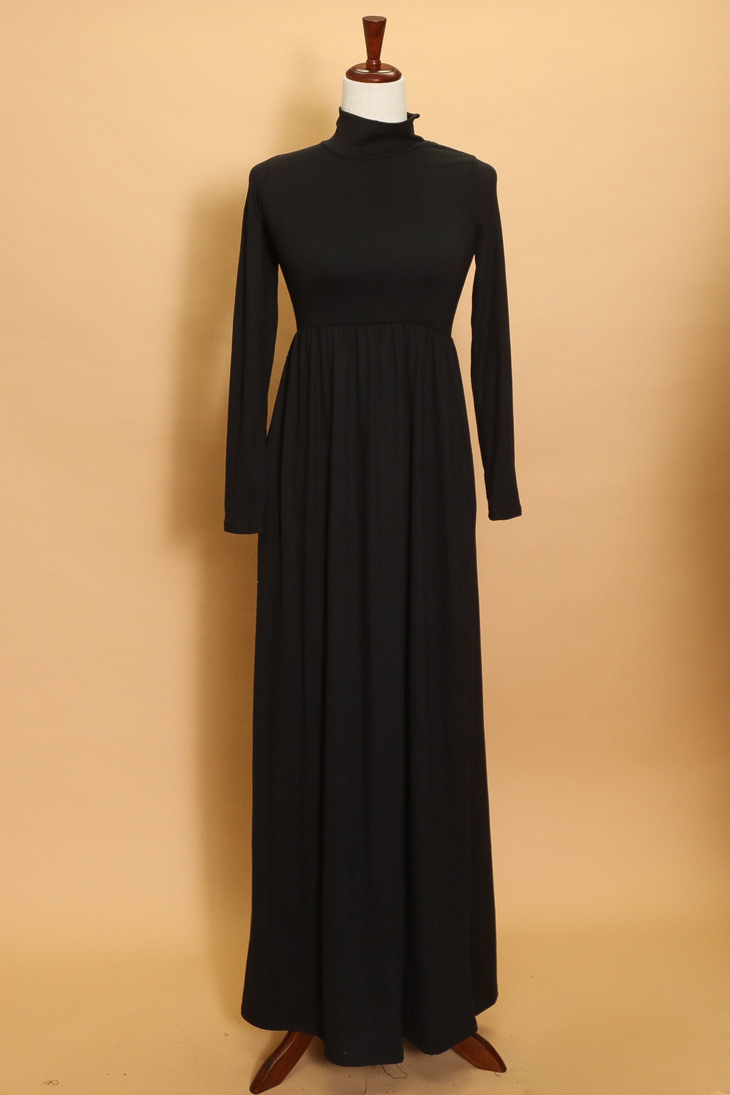 Black Long Sleeve Maxi Dress