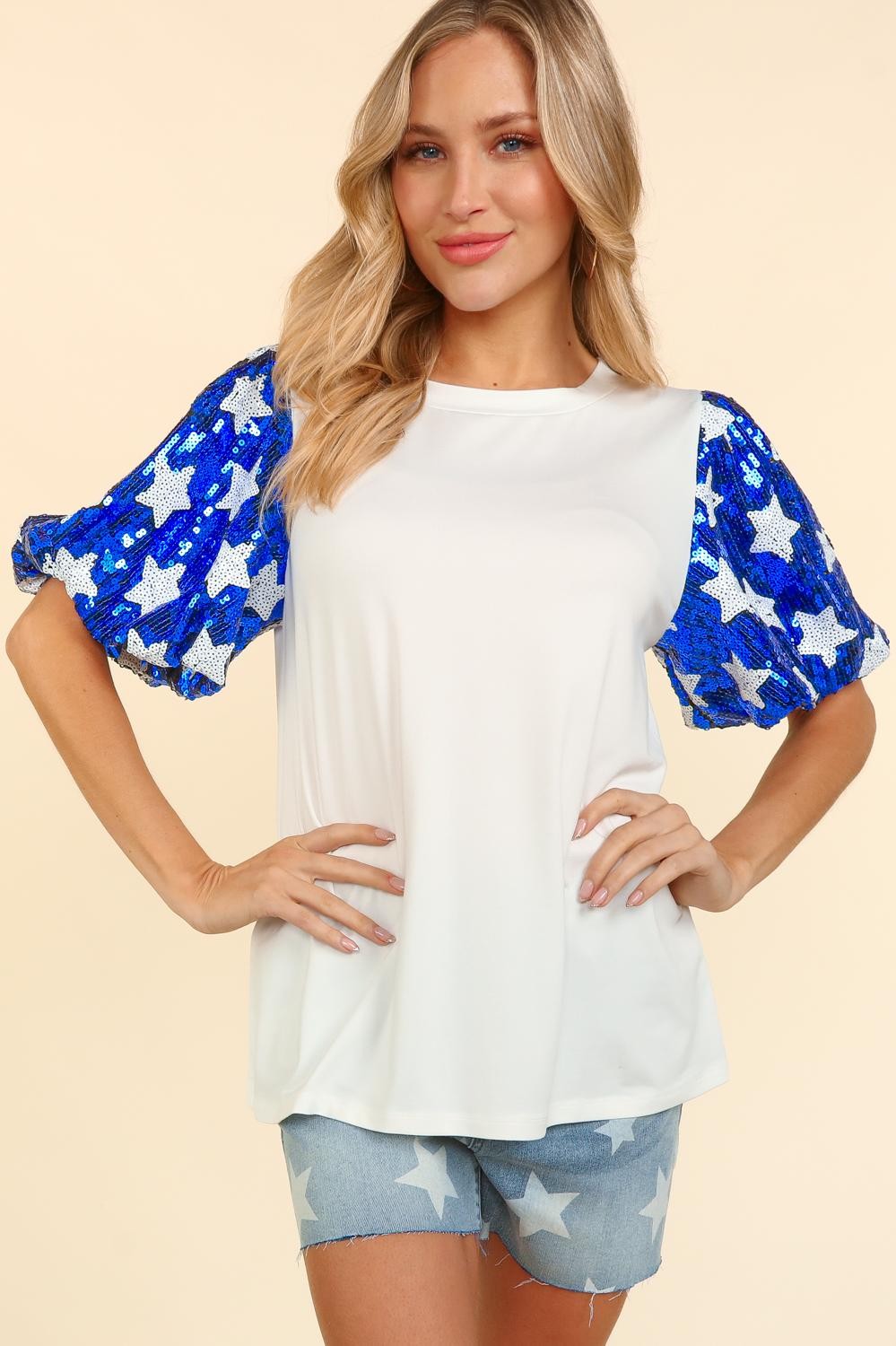 Star Bright Top Baby Blue