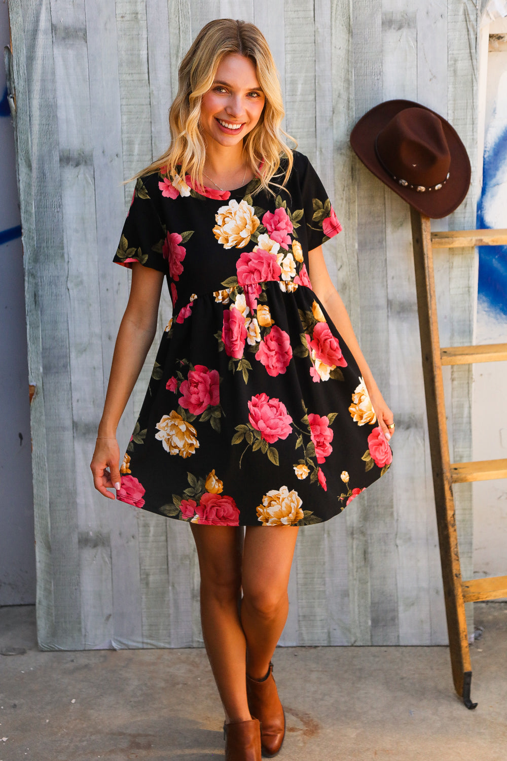 Black Floral Dress