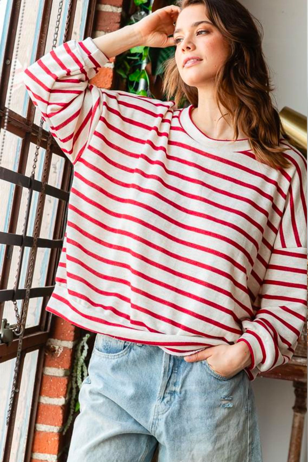 BiBi French Terry Patch Detail Sweatshirt With Red Stars