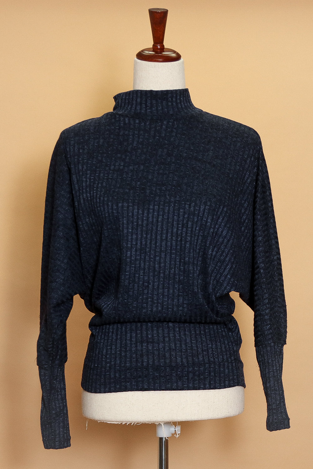 Blue Ribbed Top