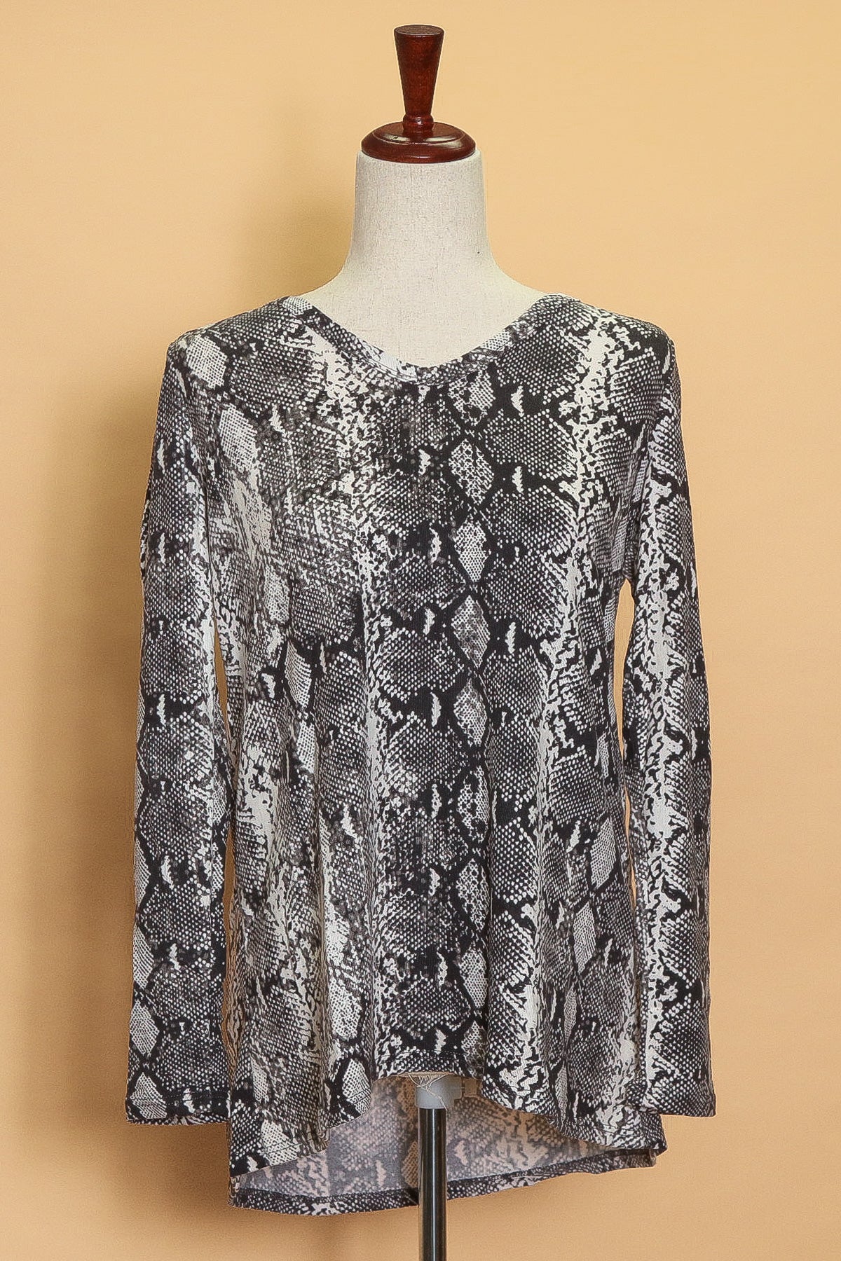 Snake Print Long Sleeve Top