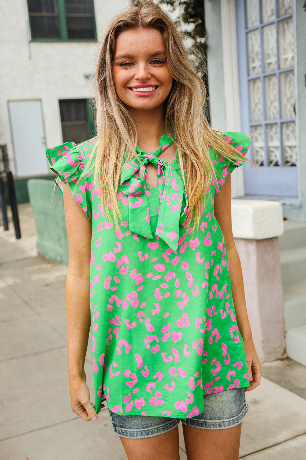 Haut Tube Forever 21 Taille M – Imprimé Animal, Noeud Devant (Très Bon état)