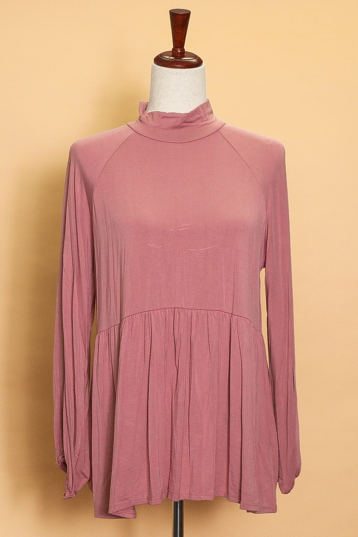 Mauve Turtle Neck Babydoll Long Sleeve (7pc)
