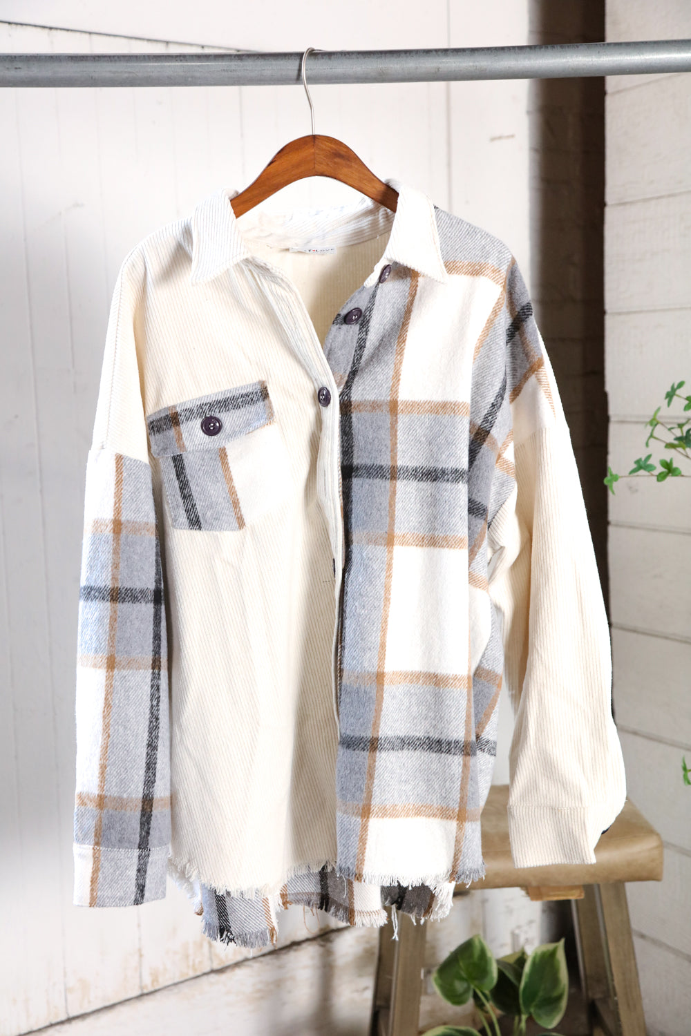 Plaid Design Shacket