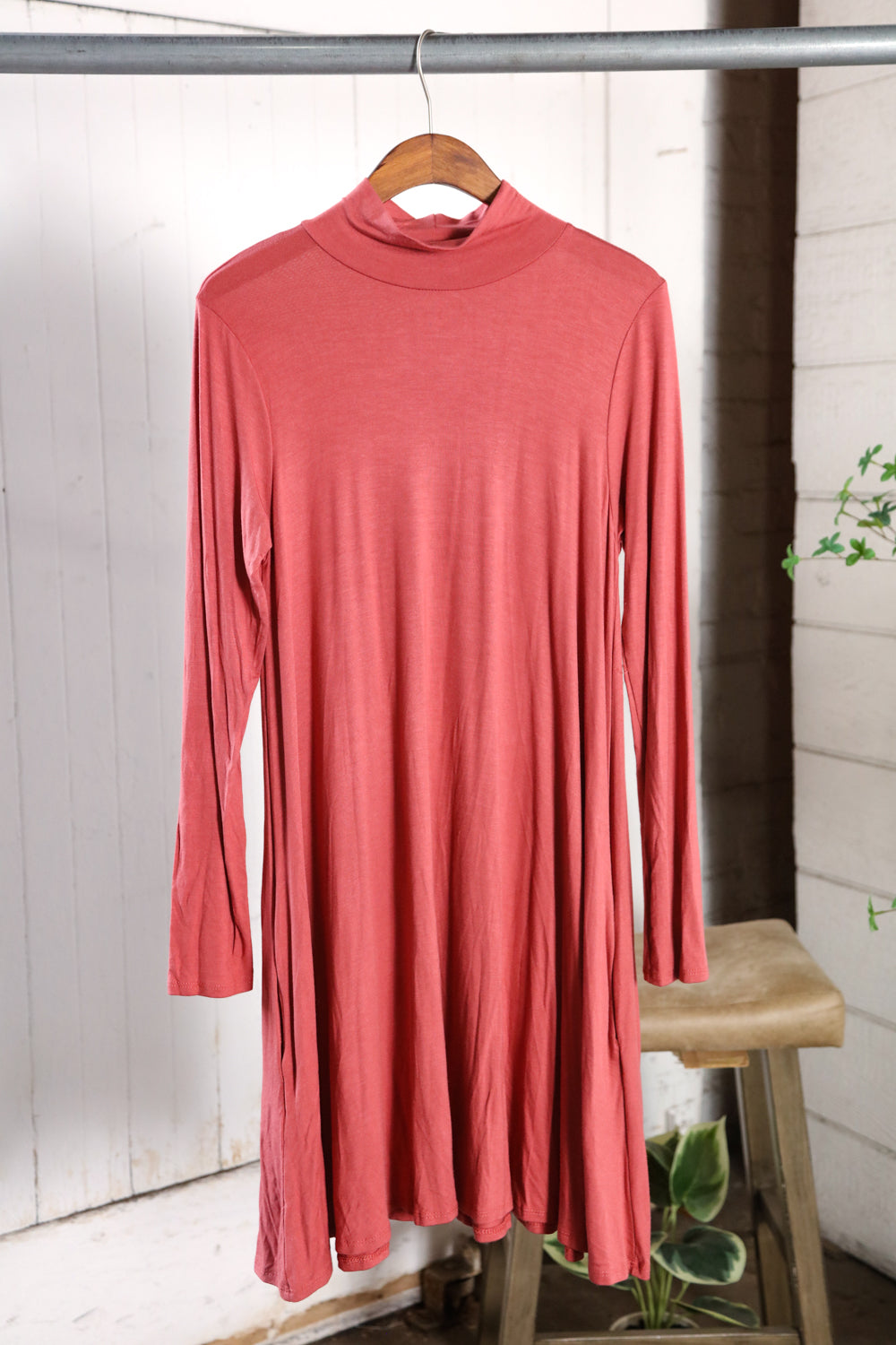 Rust Turtle Set Rust Turtle Neck Dress