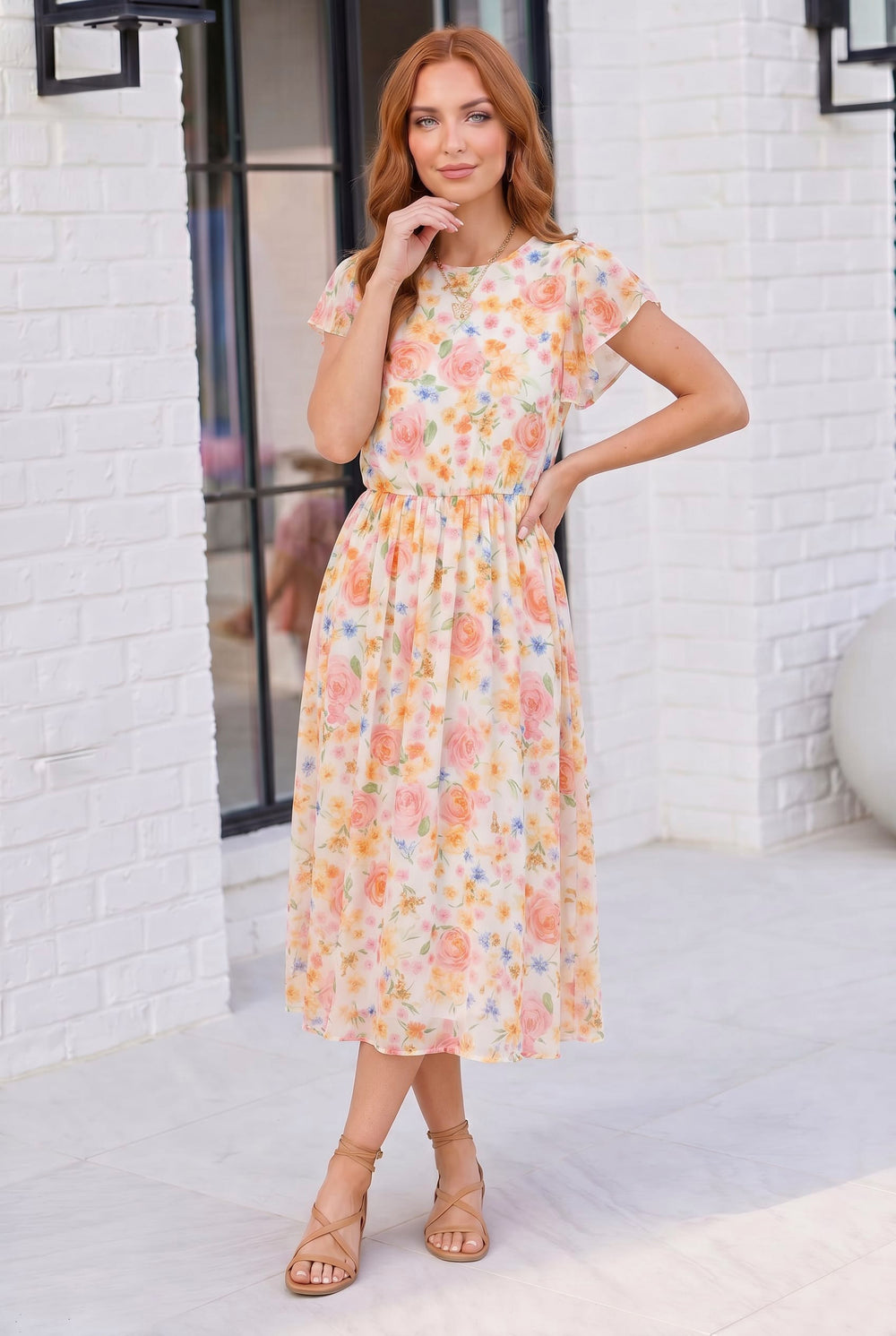 square neck long sleeve dress Square Neck Long Sleeve Midi Dress