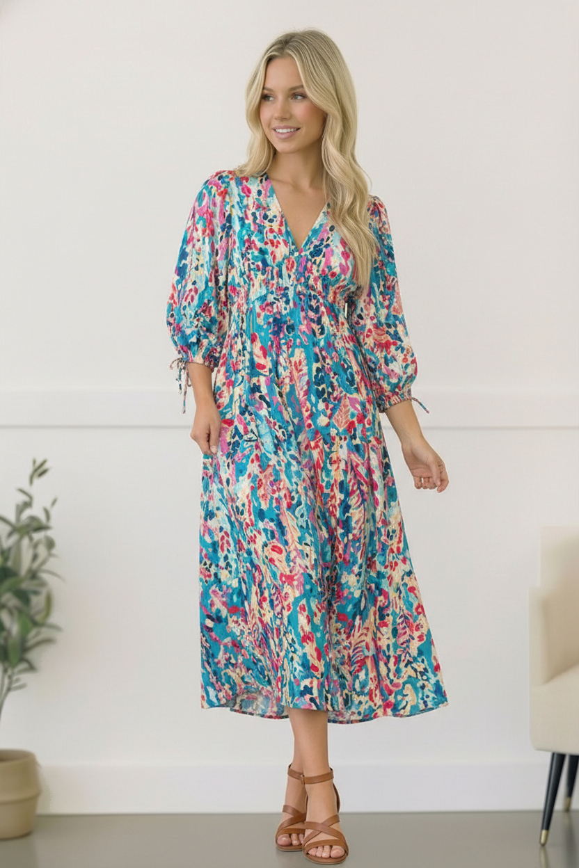 Pop of Paradise Turquoise Dress (Open Pack)