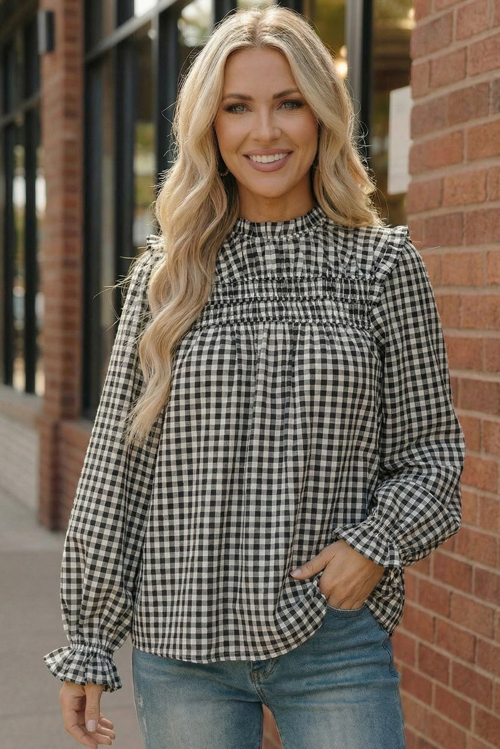 Wildwood Check White Smock (Open Pack)