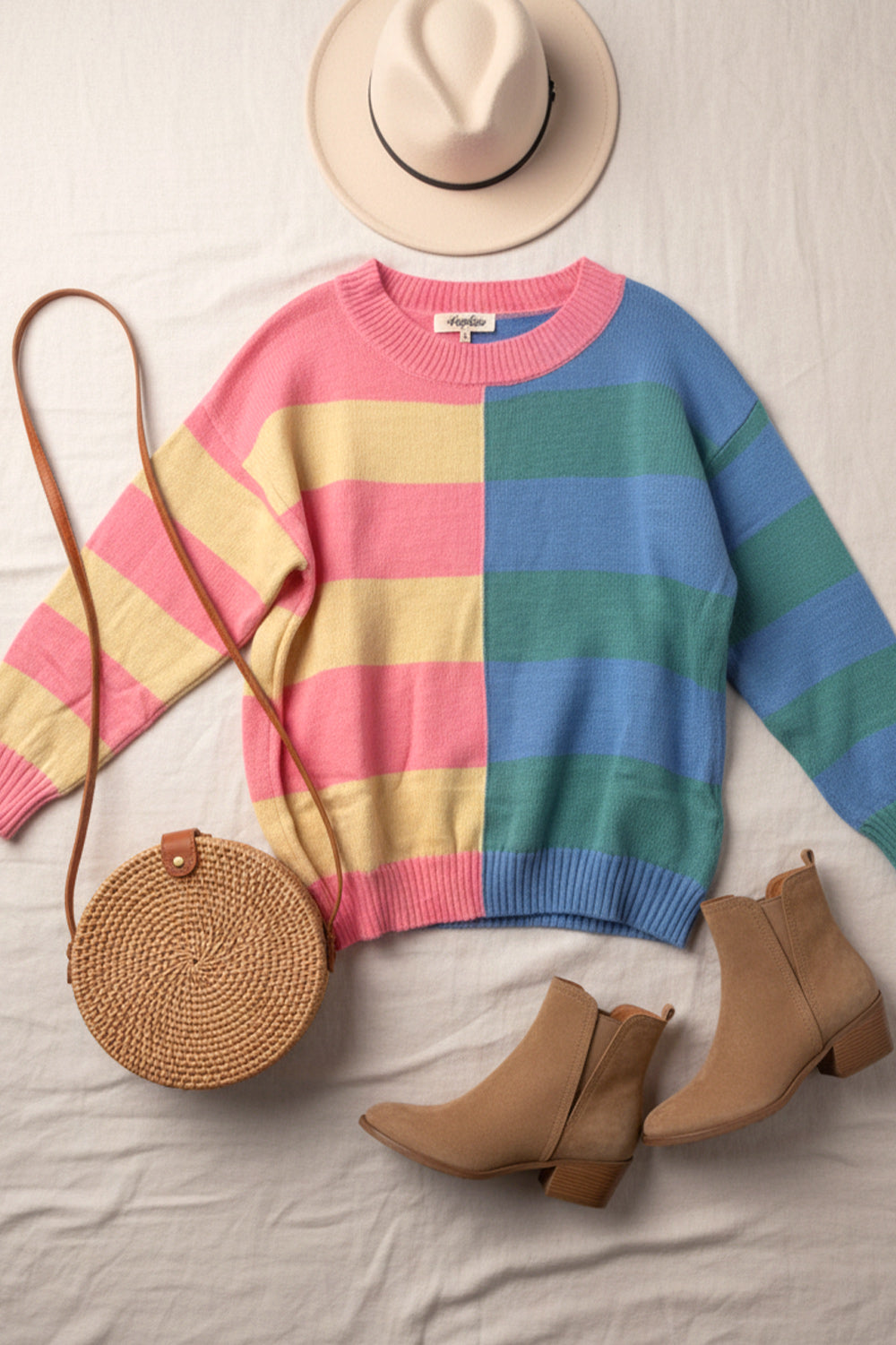 Plus Multi Stripe Sweater