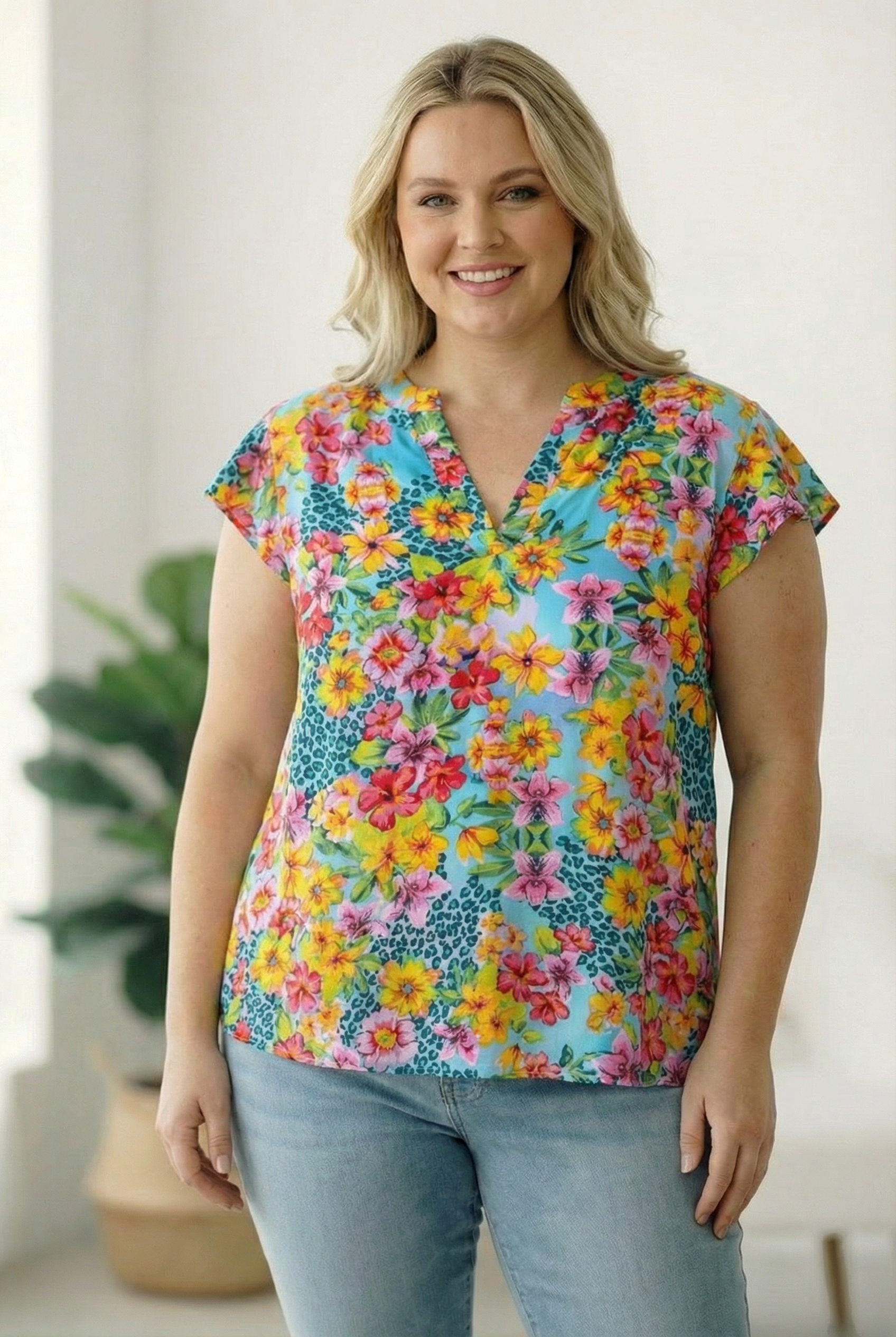 Plus Floral Multi Top