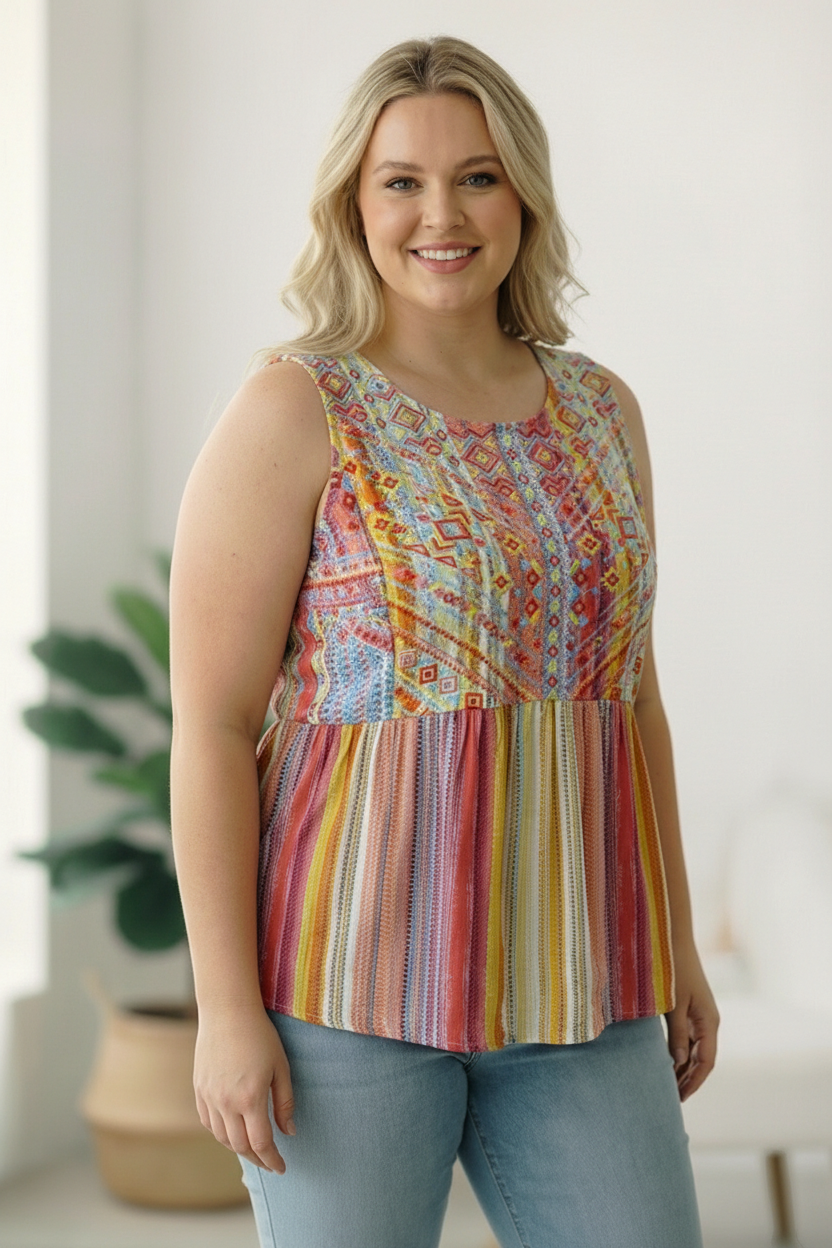 Plus Embroidered Top