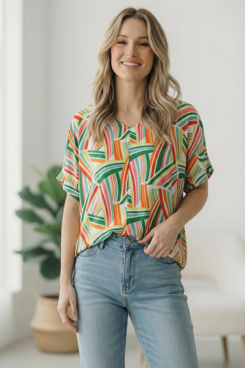 Stripe Multi Design Top