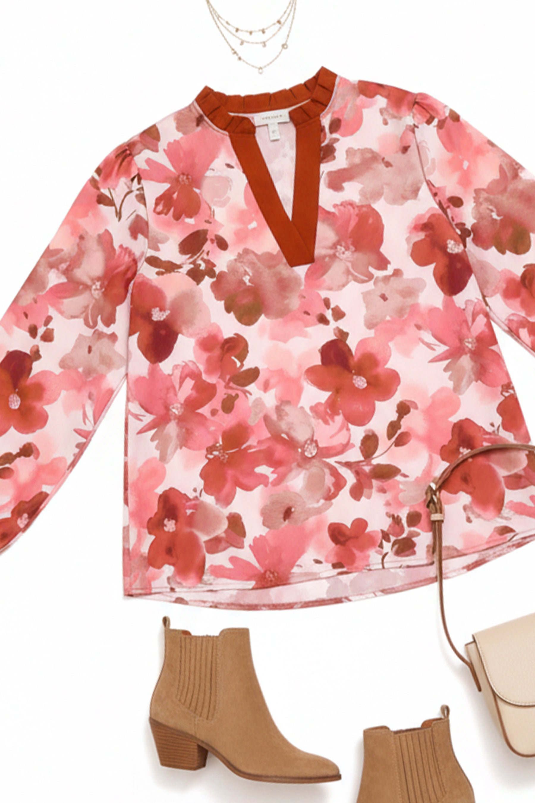 On Blossom Lane Floral Blouse (Open Pack)